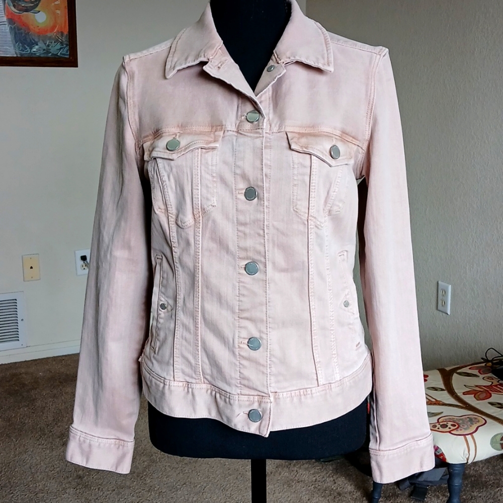 Liverpool Los Angeles Women's SZ Small Denim Jacket Blush Colored